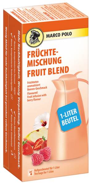 Marco Polo Früchtemischung, Kannenportion für 1 Liter Tee, 20 BT/PK