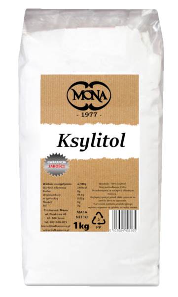 Mona Ksylitol, naturalny zamiennik cukru pozyskiwany z drewna brzozy. 1 KG/PA