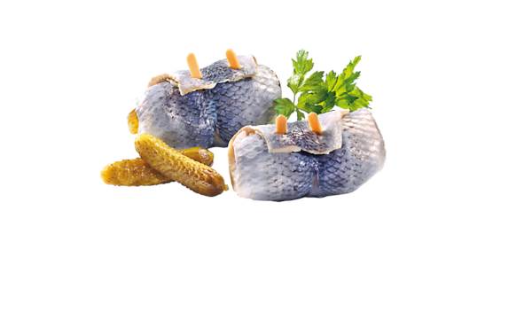 Base Culinar Gabelrollmops, mit Haut, ca. 50g, ca. 70-80 Stück, 5 KG/EI