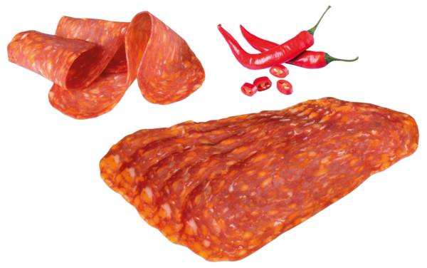 Banchetto Italienische Salame Spianata Piccante, gefächert, ca. 38 Scheiben/Pk, 0,25 KG/PK
