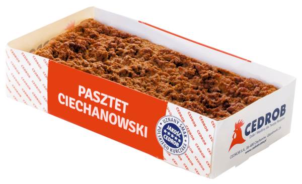 Pasztet Ciechanowski, drobiowo-wieprzowy, pieczony, map, ok. 1,7 KG/PR