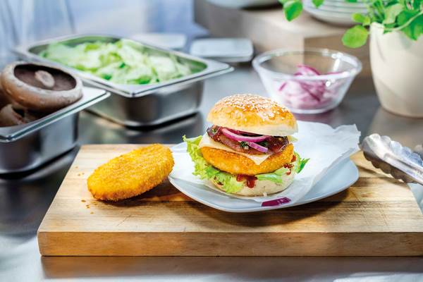 TK Frosta Chicken vom Feld vegane Chrispy Burger vom Feld, ca. 30 x ca. 100g, 3 KG/KT