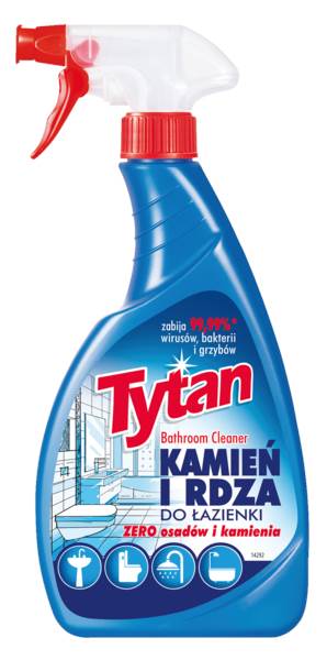 Tytan Kamień i rdza, płyn do mycia i dezynfekcji łazienek, 0,5 KG/BU , spray gotowy do użycia