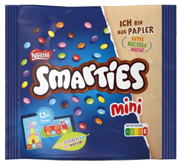 Smarties Mini, Mini Schokoladendragees, 13 kleine Packungen, 187 G/BT