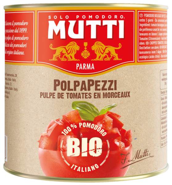 MUTTI Bio Polpa a Pezzi Stücktomaten, ATG: 1700g, 2,5 KG/DS