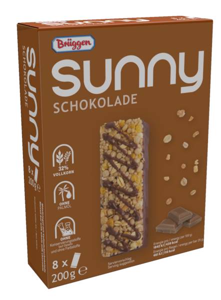 Brüggen Sunny Müsli Riegel Schoko, 8x25g, 200 G/PK