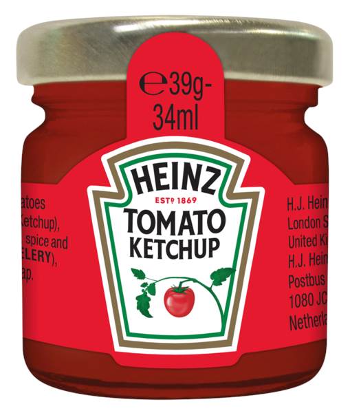 Heinz Tomaten Ketchup, ohne Konservierungsstoffe, Roomservice, 34ml, 80 GL/KT