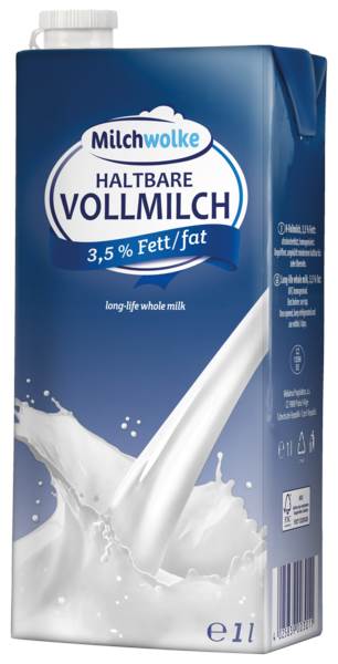 H-Milch 3,5% EU Drehverschluss 1 L/PK aus der EU, ungekühlt haltbar