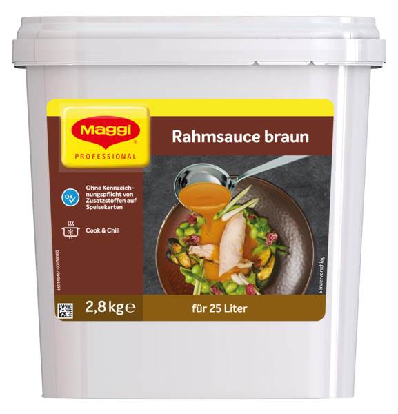 Maggi Professional  Rahmsauce braun, vegetarisch, Ergiebigkeit 25 L (12479486) 2,8 KG/BX