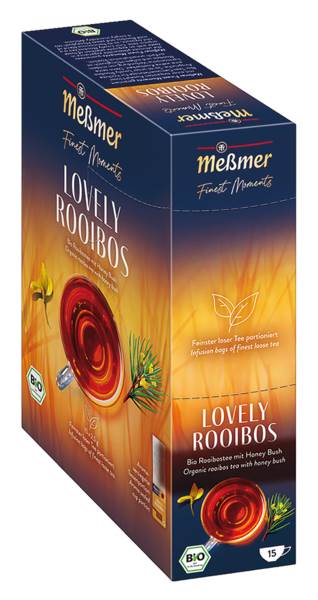 Meßmer Finest Moments Bio Lovely Roiboos, einzeln kuvertiert, Tassenportion á 2,5 g, 15 BT/PK