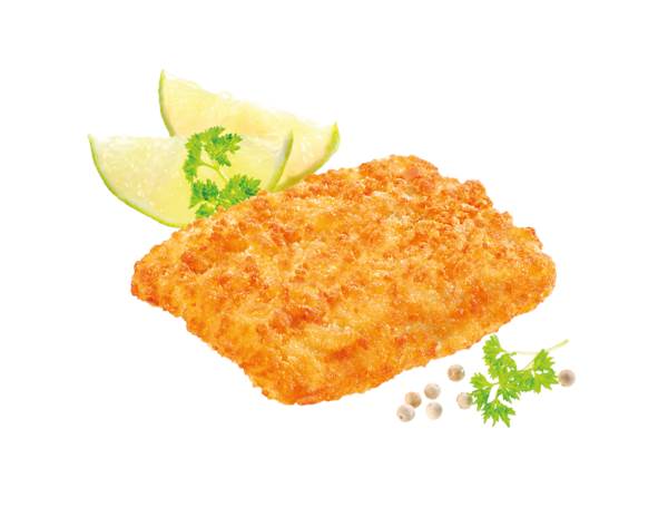 TK Base Culinar MSC Alaska-Seelachs-Portionen, paniert (34%), IQF, ca.58 Stück, ca.85g, 5 KG/KT praktisch grätenfrei
