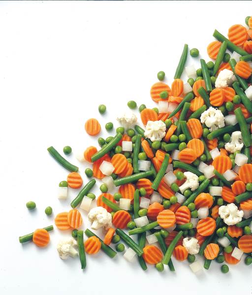TK Ardo Frühlingsgemüse, 2,5 KG/BT Karotten, Markerbsen fein, Brechbohnen, Blumenkohl, Kohlrabi