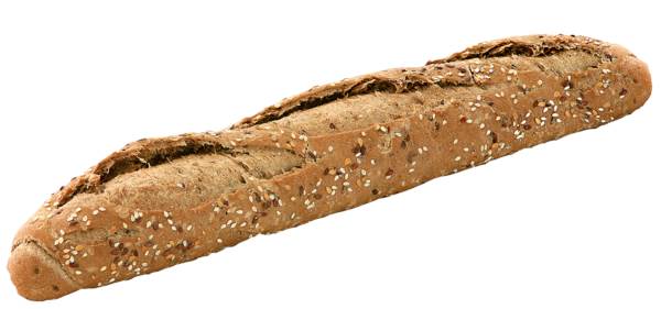 TK Fitness/Körnerbaguette, vorgebacken, 310g 30 ST/KT aus Weizen- und Roggenmehl, mit einer Körnermischung bestreut