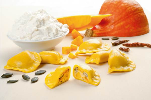 TK Bon Pastaio Rustico Zucca ,vorgegarte Teigtaschen mit Kürbis-Frischkäse Füllung, 3 KG/KT
