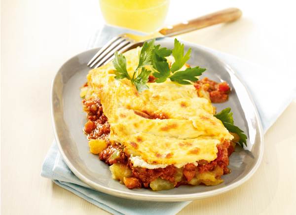 TK Vegeta Moussaka, vegetarisch, 10 KG/KT mit Zwiebeln, nicht vorgegart