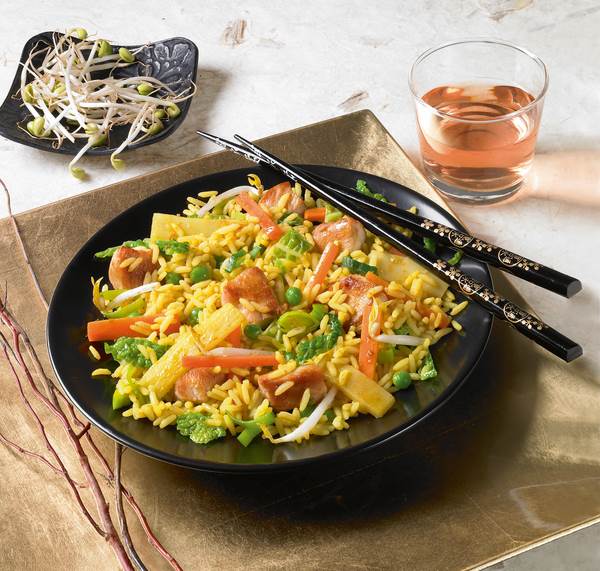 TK Frosta Combi Classe Nasi Goreng, fix & fertig, 1,5 KG/BT asiatisches Reisgericht mit Hähnchenbrustfilet und Gemüse