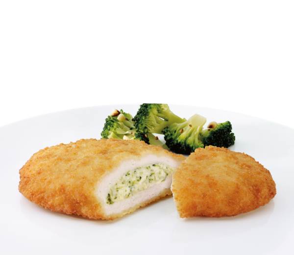 TK Hanna Hähnchenschnitte Diana, paniert, 150g, 3 KG/KT gefüllt mit Brokkoli und Käse, halal