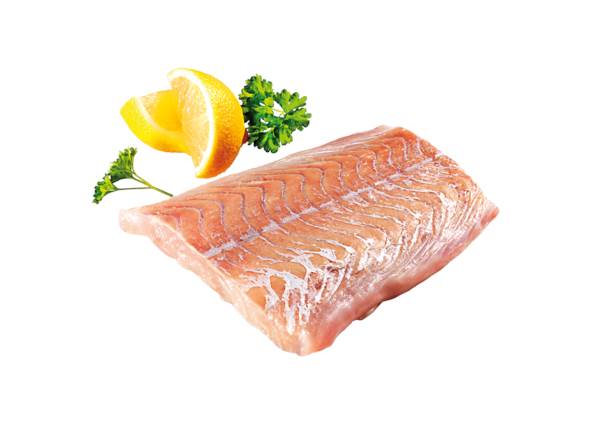 TK Base Culinar MSC Seelachsfilet, Tail, ohne Haut, IQF, 10% Glasur, ca.38 Stück, ca.120-140g, 5 KG/KT Schwanzportion, praktisch grätenfrei, Nettofüllgewicht: 4,5kg