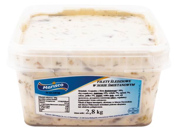 Marisco Filety śledziowe w sosie śmietanowym, 2,8 KG/WD