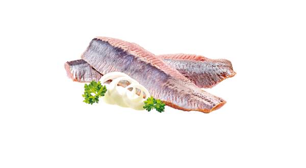 Base Culinar Matjesfilet Nordische Art rosé, ca. 50-80g, ca. 27-44Stk., 2,8 KG/EI
