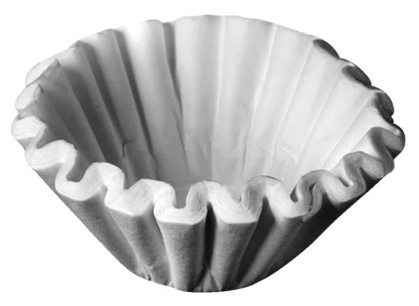 Tchibo Korbfilter weiss, 250mm Außenmaß / 84mm Innenmaß, 80 St, 1 KT
