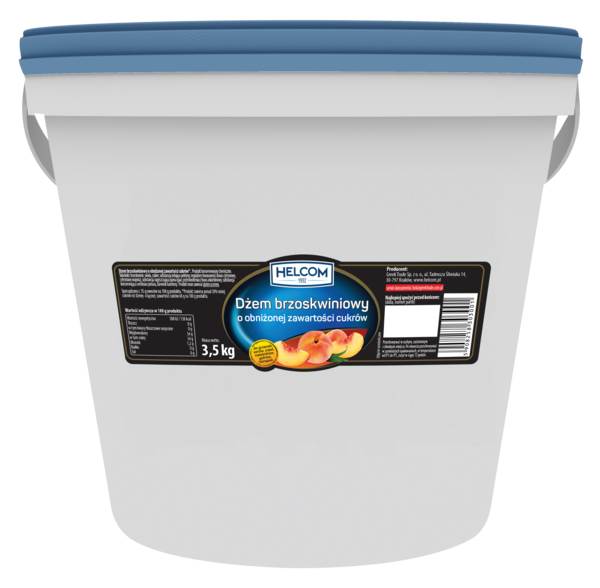 Helcom Dżem brzoskwiniowy, o obniżonej zawartości cukrów, 3,5 KG/WD
