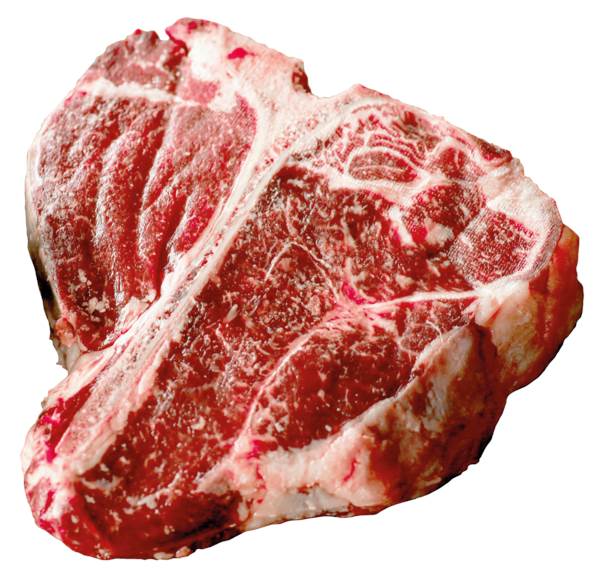 Mr T-Bone Stek Marmur, z rostbefu wołowego, z kością, z polędwicą, ok. 0,6 KG/ST , 450-700g, plastry ok. 2cm, dojrzewający,
