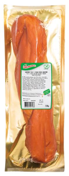 DROBIMEX Wędzony filet z piersi kurczaka, parzony, ok. 3-4x 300g, 1,3 KG/PR ,