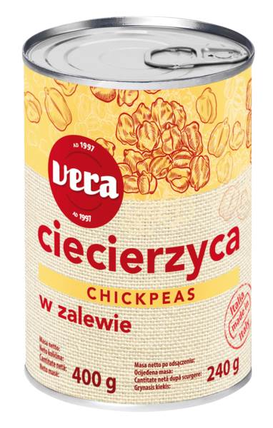 Vera Ciecierzyca, 400 GR/PS masa netto po odcieku: 240g