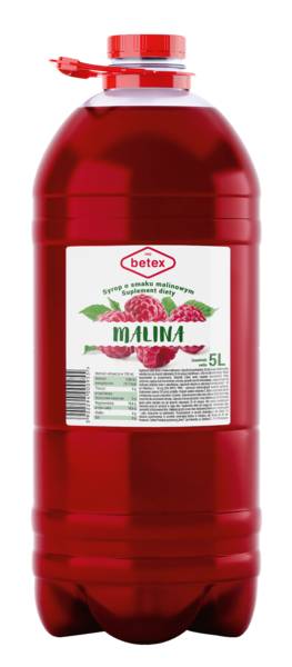 Betex Syrop o smaku malinowym suplement diety 5 L/BU