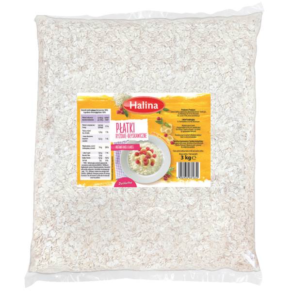 Halina Płatki ryżowe błyskawiczne, 3 KG/PA