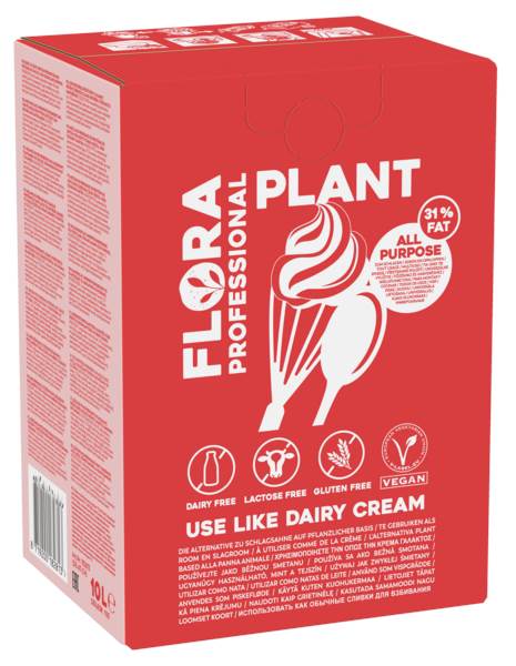 Flora Professional Plant Wielofunkcyjna, 31% tłuszczu, roślinny zamiennik śmietanki, 10 L/ST