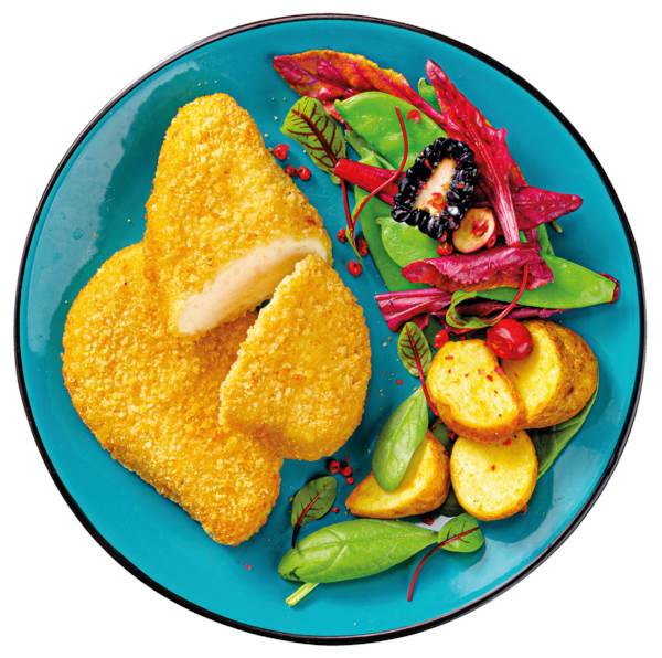 Mr SuperDrob Sznycel z kurczaka, panierowany, smażony, pieczony, formowany, ok.100g, 1 KG/PA
