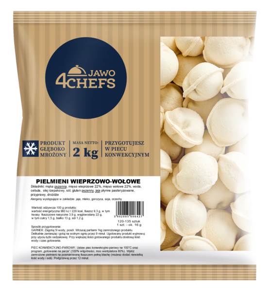 Mr Jawo 4Chefs Pielmieni wieprzowo-wołowe, nadzienie z suroweo mięsa. 2 KG/PA