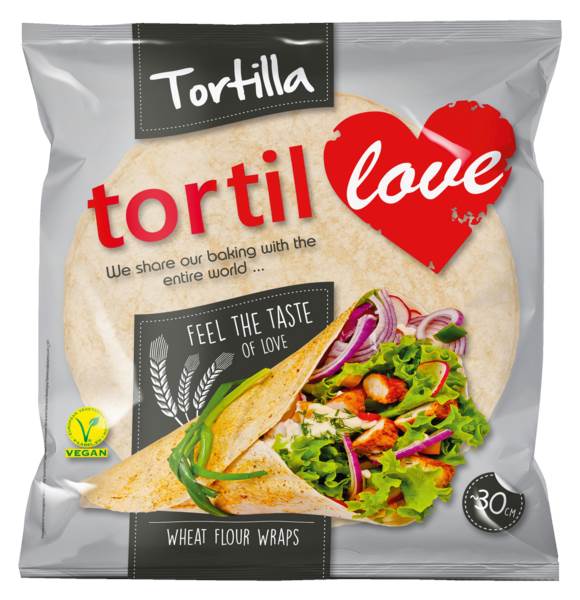 Tortillove Tortilla pszenna 30cm, 18 ST/PA , 80g/szt