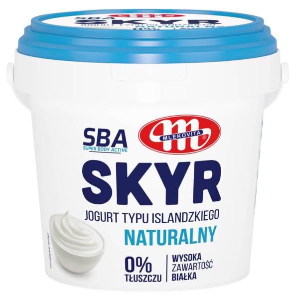 Mlekovita SBA Skyr naturalny, typu islandzkiego, 0% tłuszczu, 0,5 KG/ST