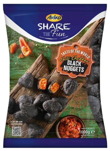Mr Aviko Czarne nuggetsy z serem cheddar i chilli 1 KG/PA