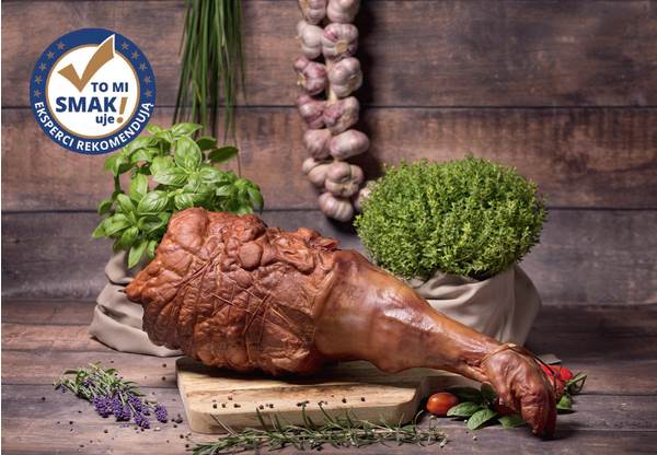 Rarytas Szynka z nogą, wieprzowa, wędzona, parzona, ok.6,5-7 kg, ok. 7 KG/PR