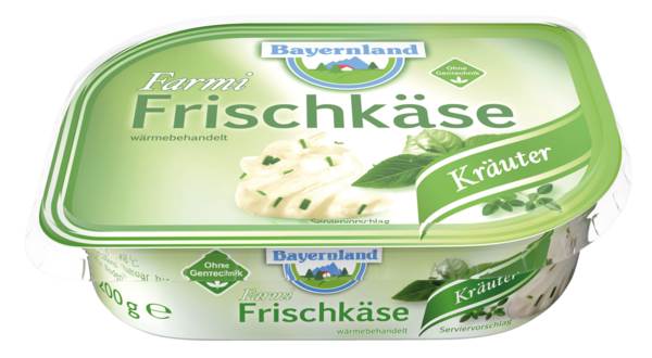 Bayernland Frischkäse Kräuter, Kuhmilch, 70% Fett i.Tr., Deutschland, 200 G/PK