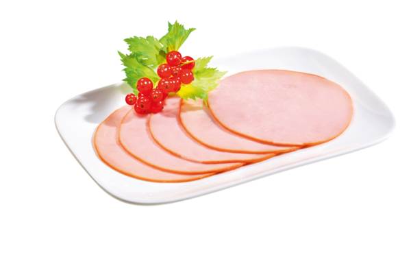 Star Culinar Delikatess-Putenbrust, gepökelt, heißgeräuchert, gefächert, ca. 30 Scheiben/Pk, 0,5 KG/PK Kaliber 110, aus Fleischstücken zusammengefügt, nach dtsch.Rezeptur,