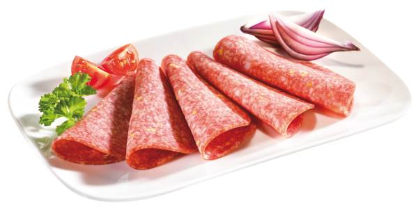 Star Culinar Katenrauchwurst 1a, Rohwurst, geräuchert, gefächert, ca. 48 Scheiben/Pk, 0,5 KG/PK Kaliber 90/95, nach dtsch.Rezeptur,