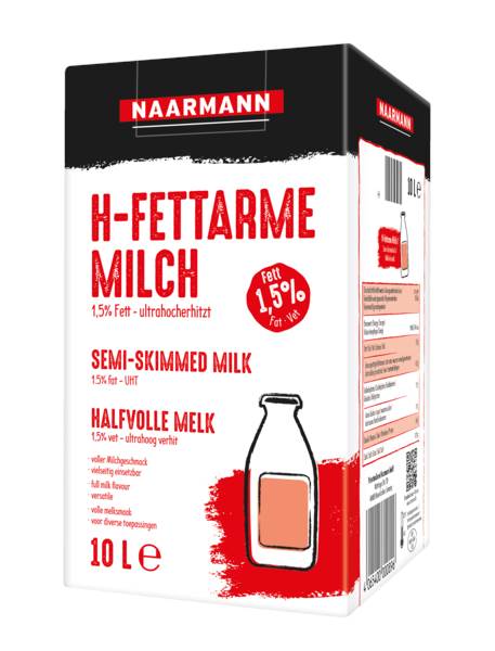 H-Milch fettarm, 1,5% Fett, Bag in Box, 10 L/BX ungekühlt haltbar