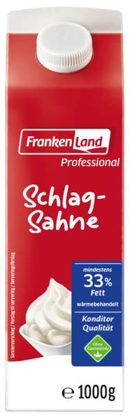 Frische Schlagsahne, 33% Fett, 1 KG/PK