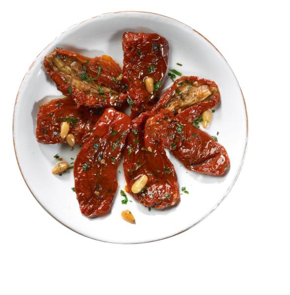 Kühlmann Antipasti getr. Tomaten, (Einwaage = 1000g), 1 SH in Balsamico-Kräuter-Marinade