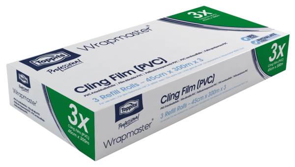 PVC-Frischhaltefolie-Ersatzrolle, 7,5 my,300mx45cm, für den Wrapmaster geeignet, 1 RO