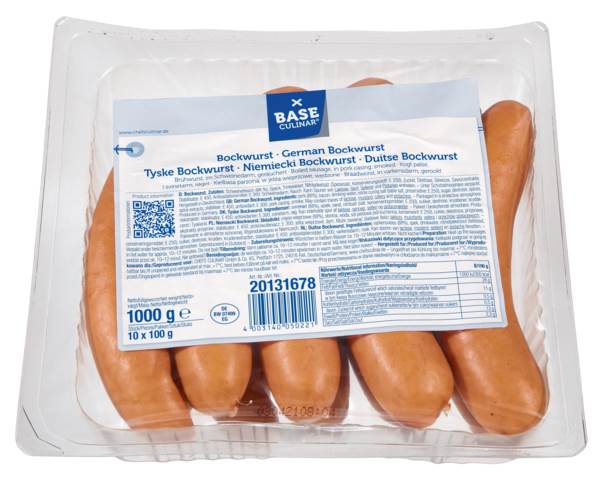 Base Culinar BC bockwurst 10x100g 1 KG/PK