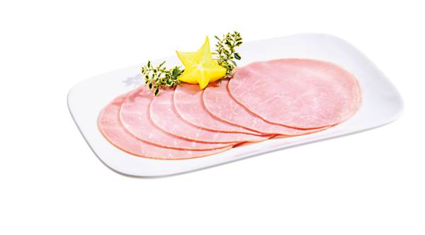 Langewiesche Kaiserfleisch, gepökelt, gegart, geräuchert, gefächert, ca. 40 Scheiben/Pk, 0,5 KG/PK mit Würzlake