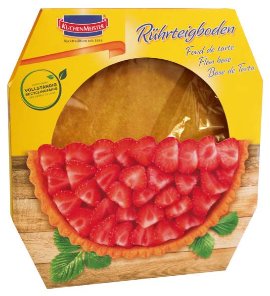 Kuchenmeister Früchteboden Rührteig, Tortenboden aus Rührteig, Ø 23,5 cm, 0,3 KG/PK