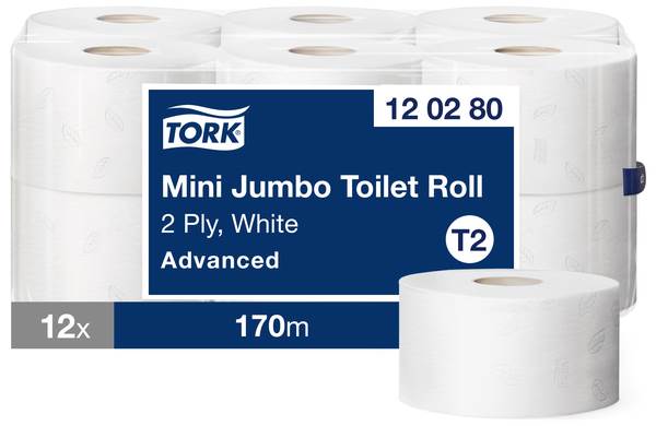 Tork Jumborolle, weich, 2 lagig, Tissue, T2, 12x170m, (120280) 1 KT