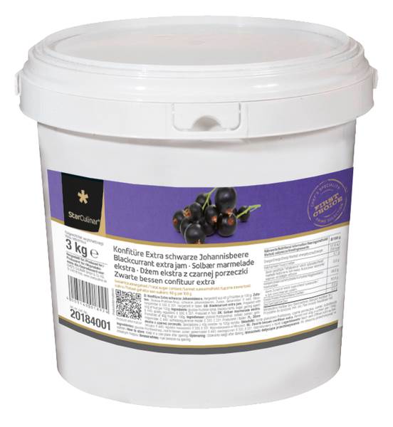Star Culinar Konfitüre extra schwarze Johannisbeere, Fruchtanteil 40 %, 3 KG/EI